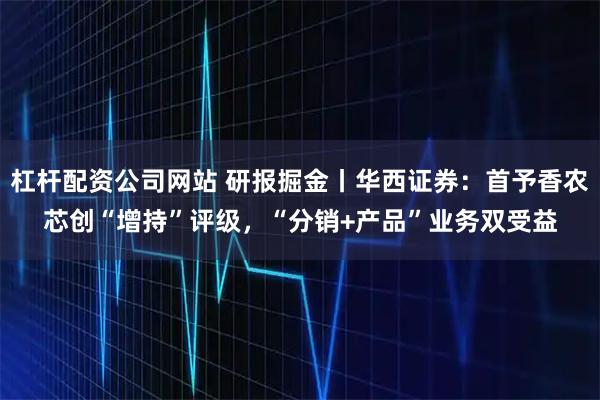 杠杆配资公司网站 研报掘金丨华西证券：首予香农芯创“增持”评级，“分销+产品”业务双受益